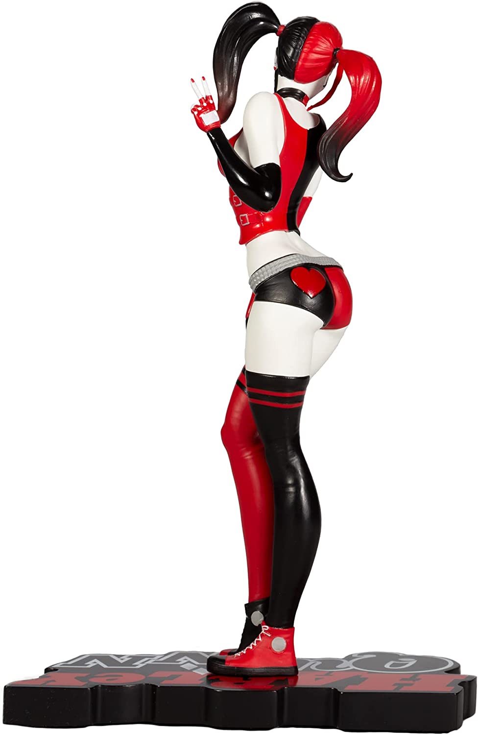 McFarlane Toys DC Direct Harley Quinn Red White & Black by J Scott Campbell Resin Statue