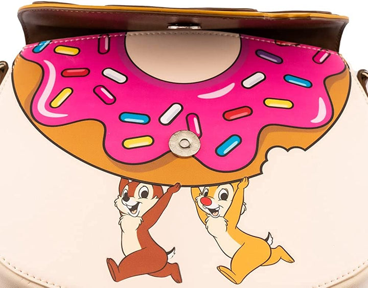 Loungefly Disney Chip and Dale Donut Snatchers Crossbody Bag