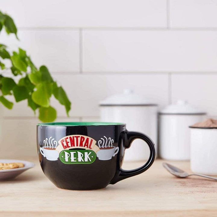 Friends Central Perk Logo Ceramic Soup Mug Coffee Mug 24 Oz Black