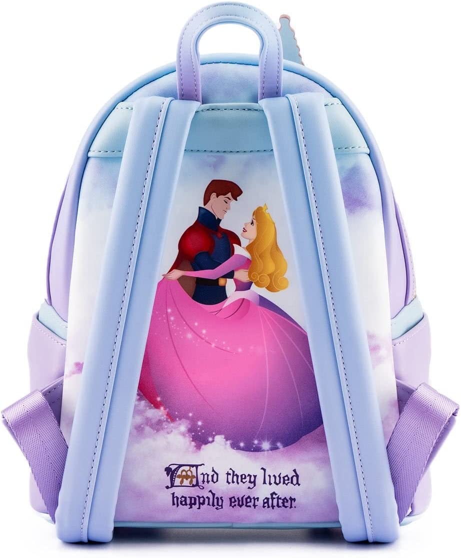 Loungefly Disney Princess Castle Series Sleeping Beauty Womens Double Strap Shoulder Bag Purse Backpack