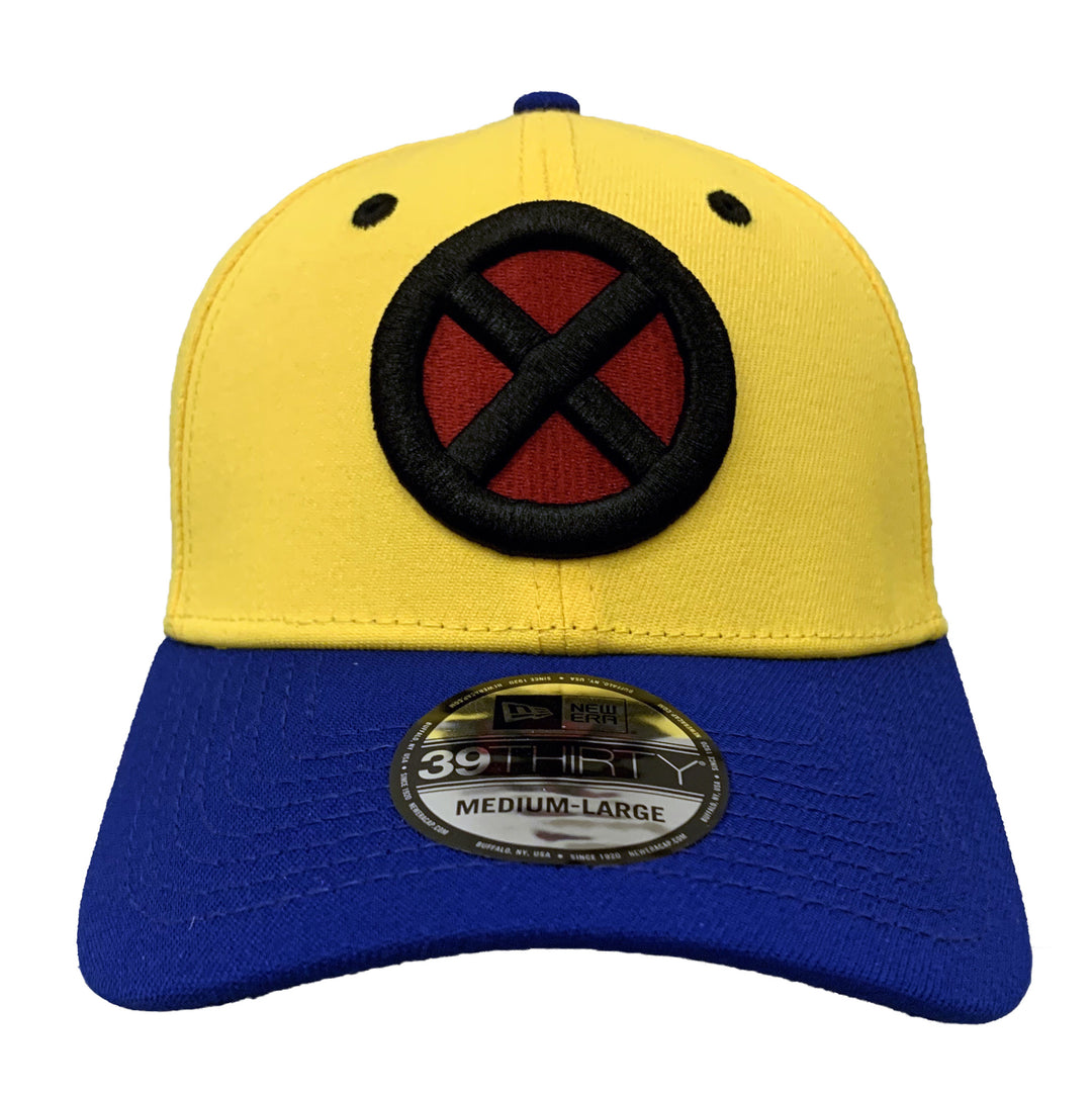 New Era Marvel X-Men Symbol Blue And Yellow 39Thirty Fitted Hat S/M