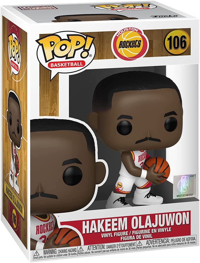 Funko Pop! NBA: Legends - Hakeem Olajuwon Houston Rockets Home Jersey Vinyl Figure