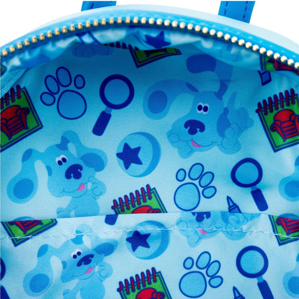Loungefly Blue's Clues Blue Womens Double Strap Shoulder Bag Purse Backpack