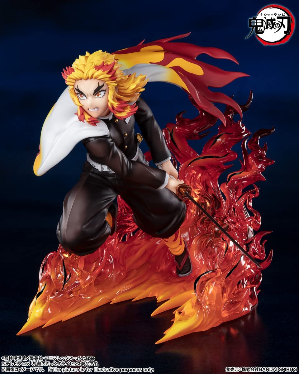 Tamashi Nations Demon Slayer Kimetsu no Yaiba Kyojuro Rengoku Flame Hashira Bandai Spirits Figuarts Zero