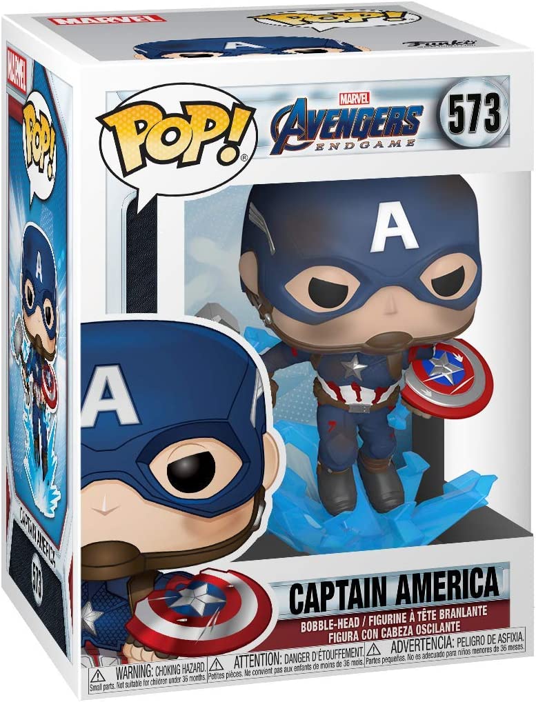 Funko Pop Marvel: Avengers Endgame - Captain America with Broken Shield & Mjoinir Vinyl Figure