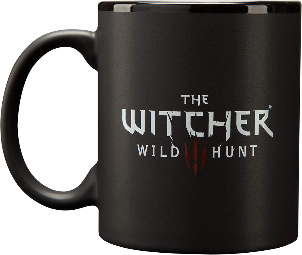 The Witcher 3 White Wolf Medallion Ceramic Mug, 11 ounces