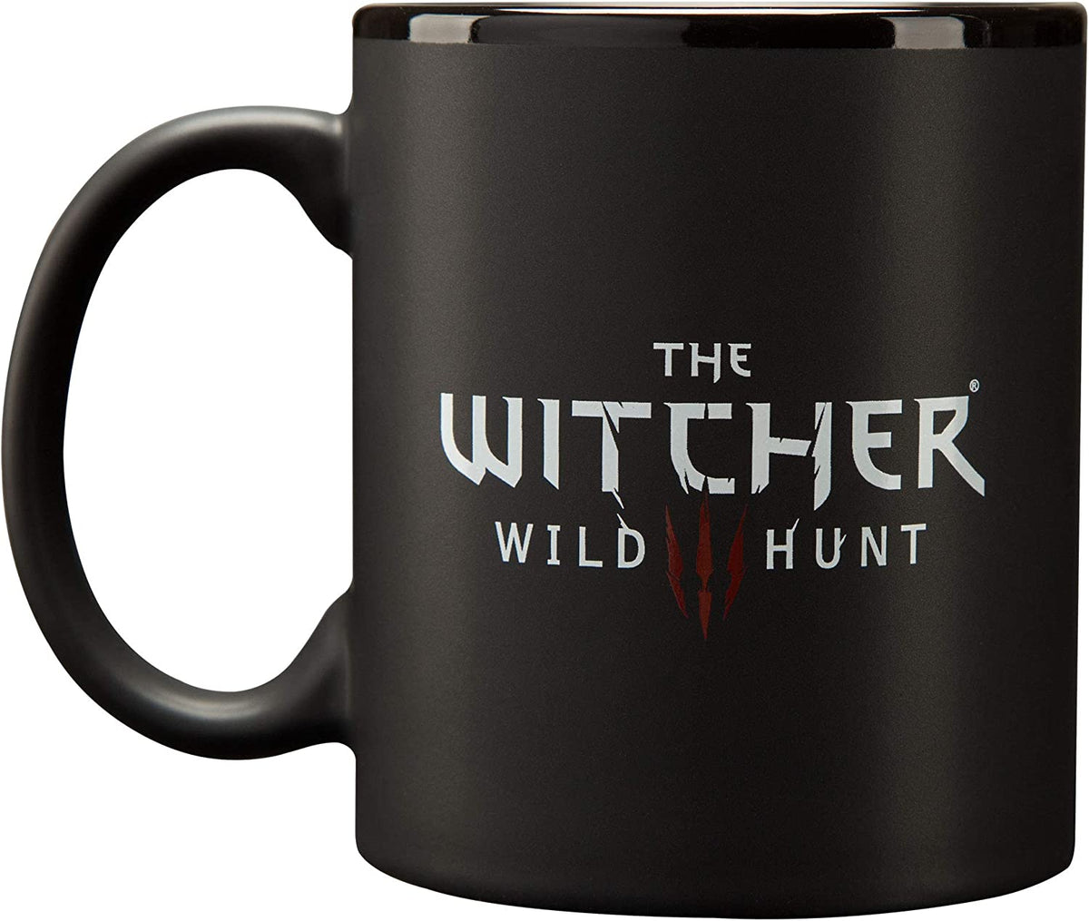 The Witcher 3 White Wolf Medallion Ceramic Mug, 11 ounces