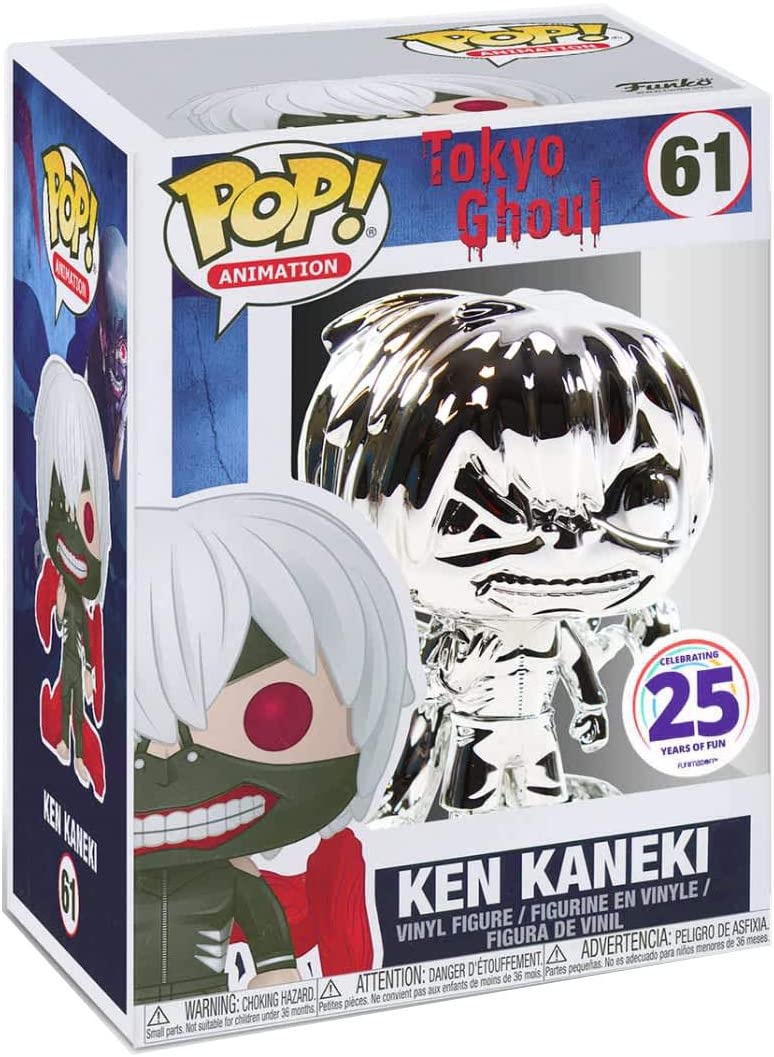 Funko Pop! Anime Tokyo Ghoul Ken Kaneki Silver Chrome Exclusive Vinyl Figure