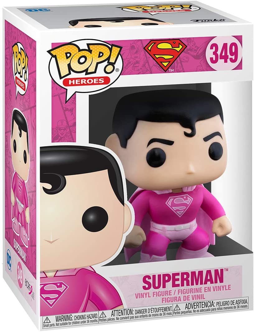 Funko Pop! DC Heroes: Breast Cancer Awareness - Superman Vinyl Figure