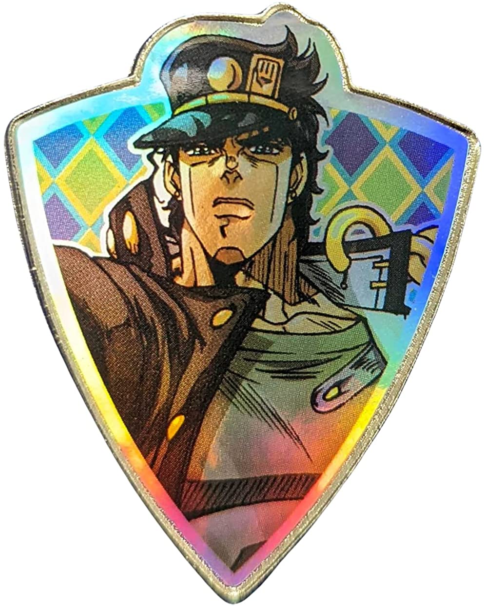 Jotaro Kujo - Foil Shield Series - JoJo's Bizarre Adventure Pin Zen Monkey Studios