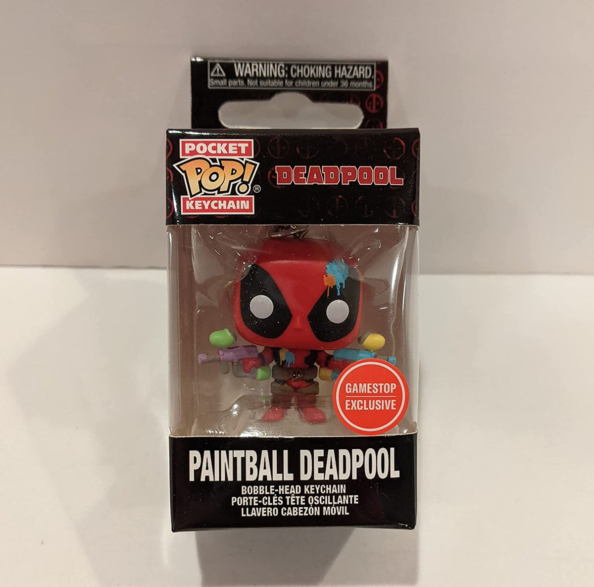 Funko Pop! Marvel Keychain - Paintball Deadpool Exclusive Vinyl Figure