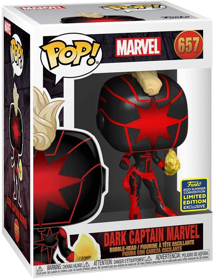 Funko Pop! Marvel: Dark Captain Marvel Summer Convention Exclusive Vinyl Figure