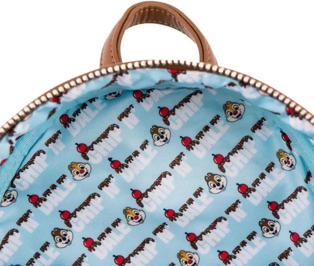 Loungefly Disney Chip and Dale Snackies All Over Print Womens Double Strap Shoulder Bag Purse