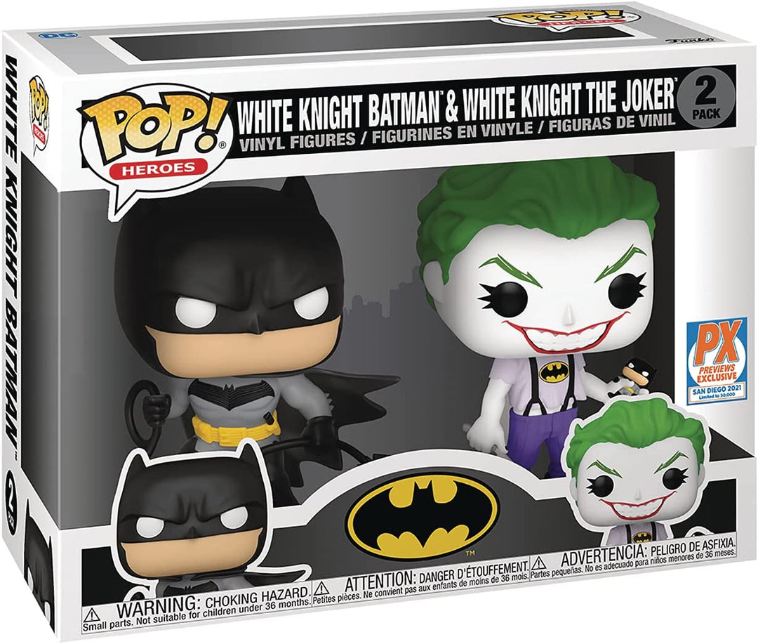 Funko Pop! DC Heroes: Batman White Knight: Batman & Joker 2 pack Vinyl Figure