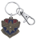 Marvel Comics Unisex Adult Captain Marvel Metal Logo Keychain