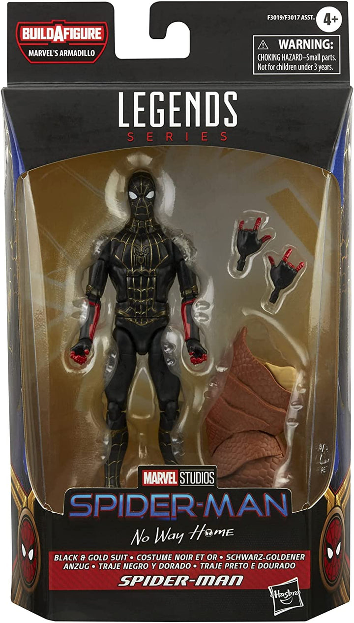 Spider-Man Marvel Legends Series Black & Gold Suit 6-inch Collectible Action Figure Toy