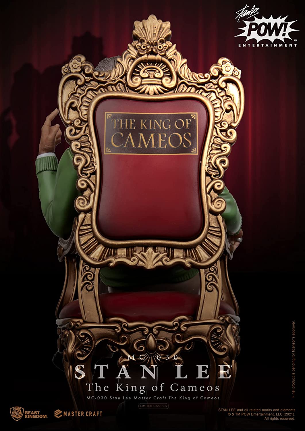 Beast Kingdom Stan Lee: The King of Cameos MC-030 Master Craft Statue