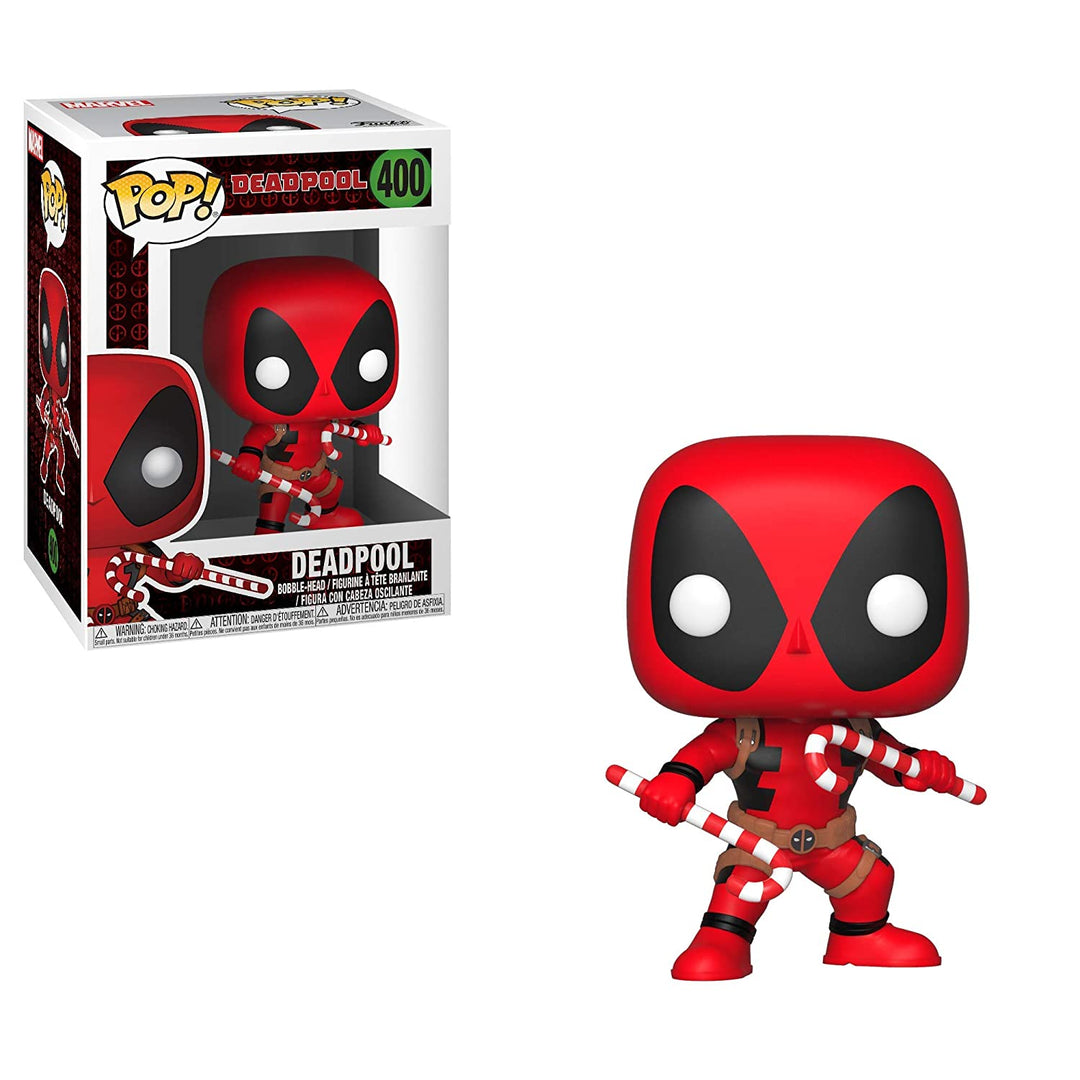 Funko Pop Marvel Holiday - Deadpool with Candy Canes Vinyl Figure