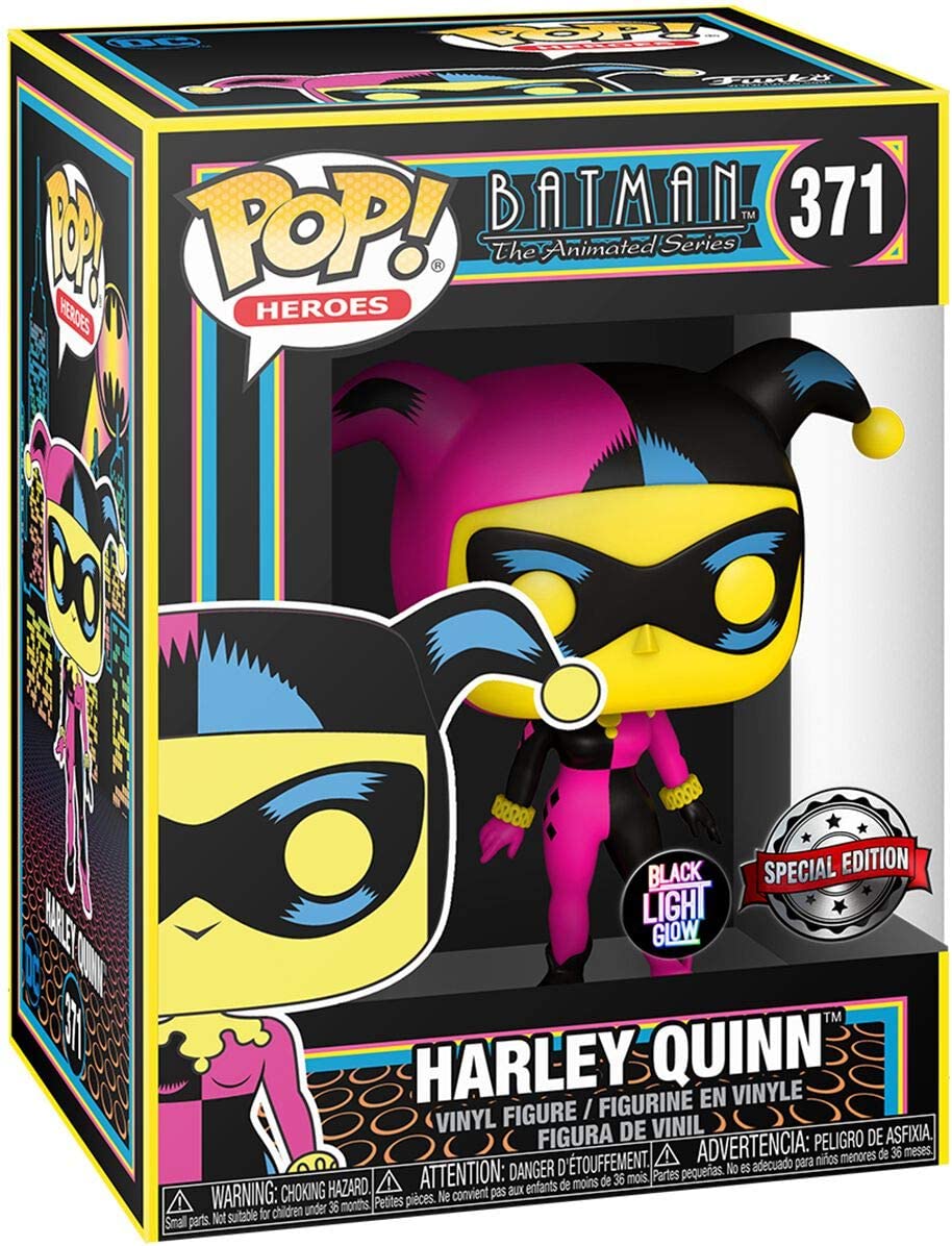 Funko Pop! Heroes Batman The Animated Series Harley Quinn Blacklight Exclusive Vinyl Figure