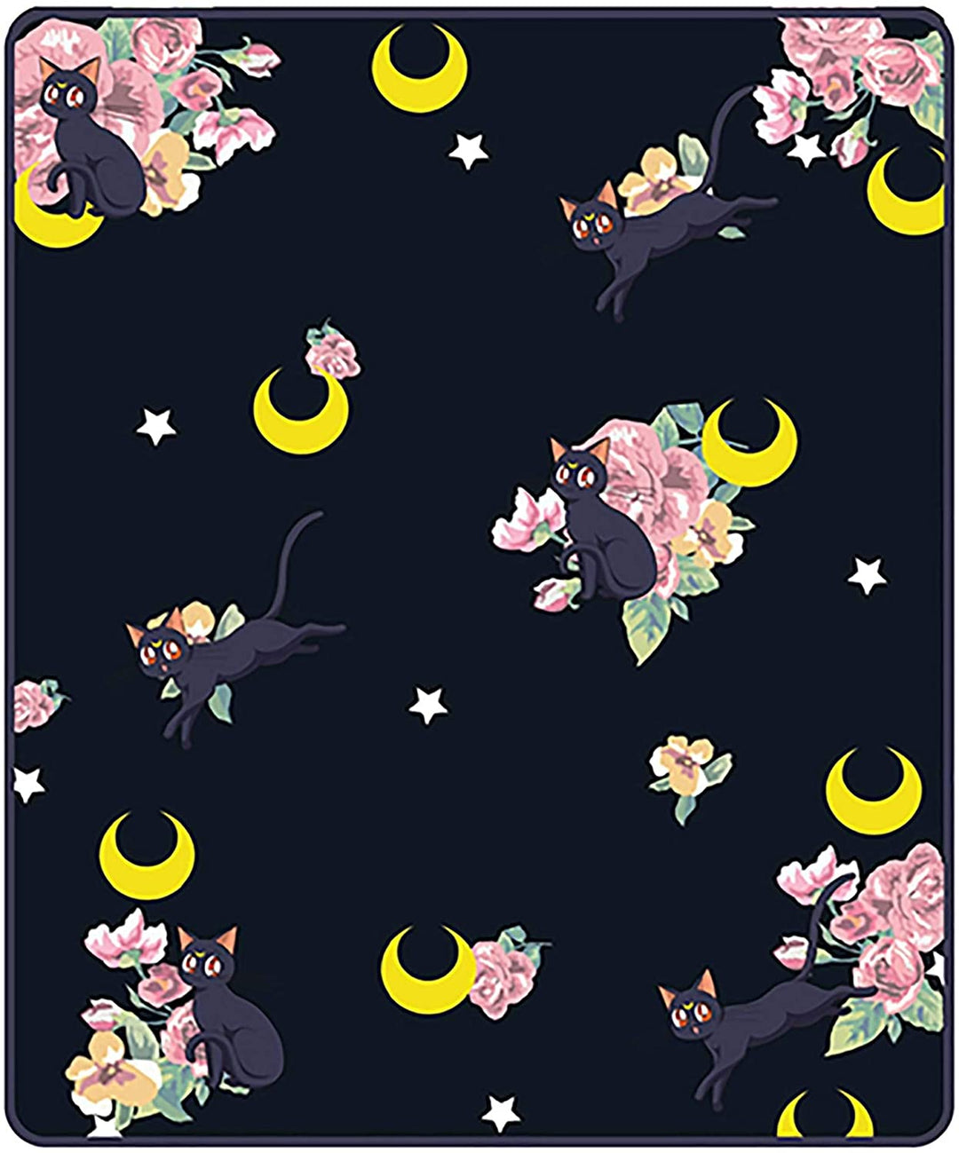 Great Eastern Entertainment Sailor Moon Luna Throw Blanket 46" X 60"