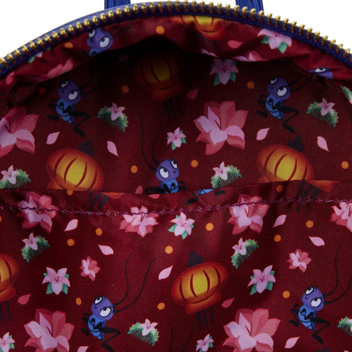 Loungefly Mulan Castle Light Up Womens Double Strap Shoulder Bag Purse Backpack