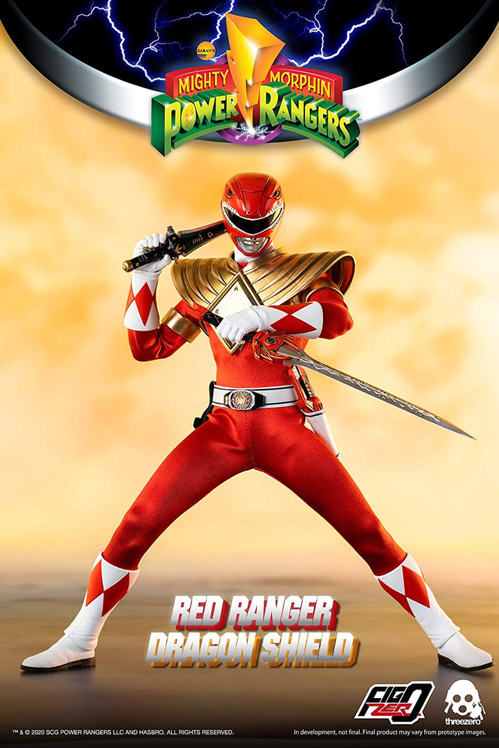 ThreeZero Mighty Morphin Power Rangers Dragon Shield Red Ranger 1:6 Scale Collectible Figure