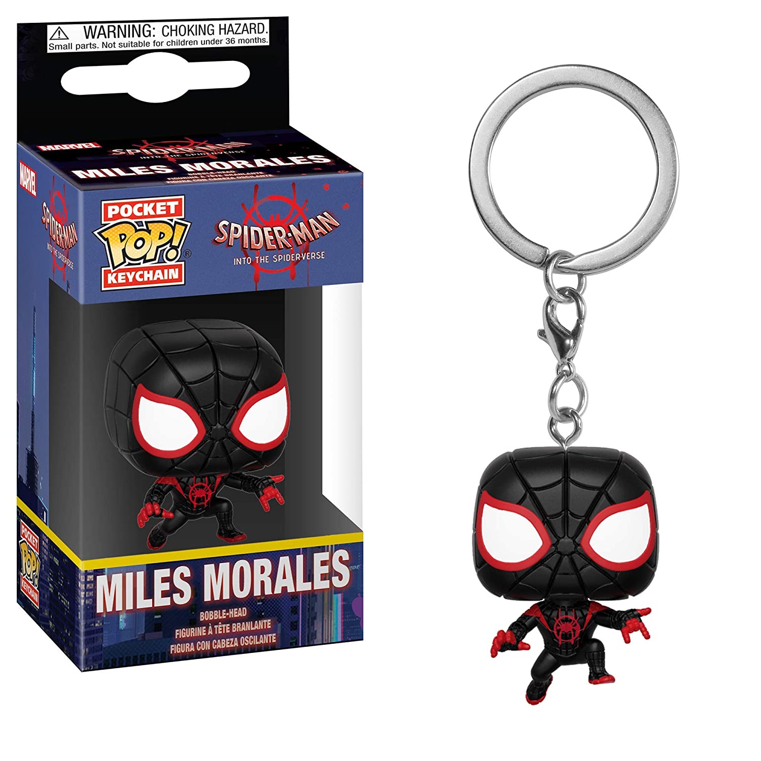 Funko Pop Keychain Animated Spider-Man Movie - Miles Morales Vinyl Figure