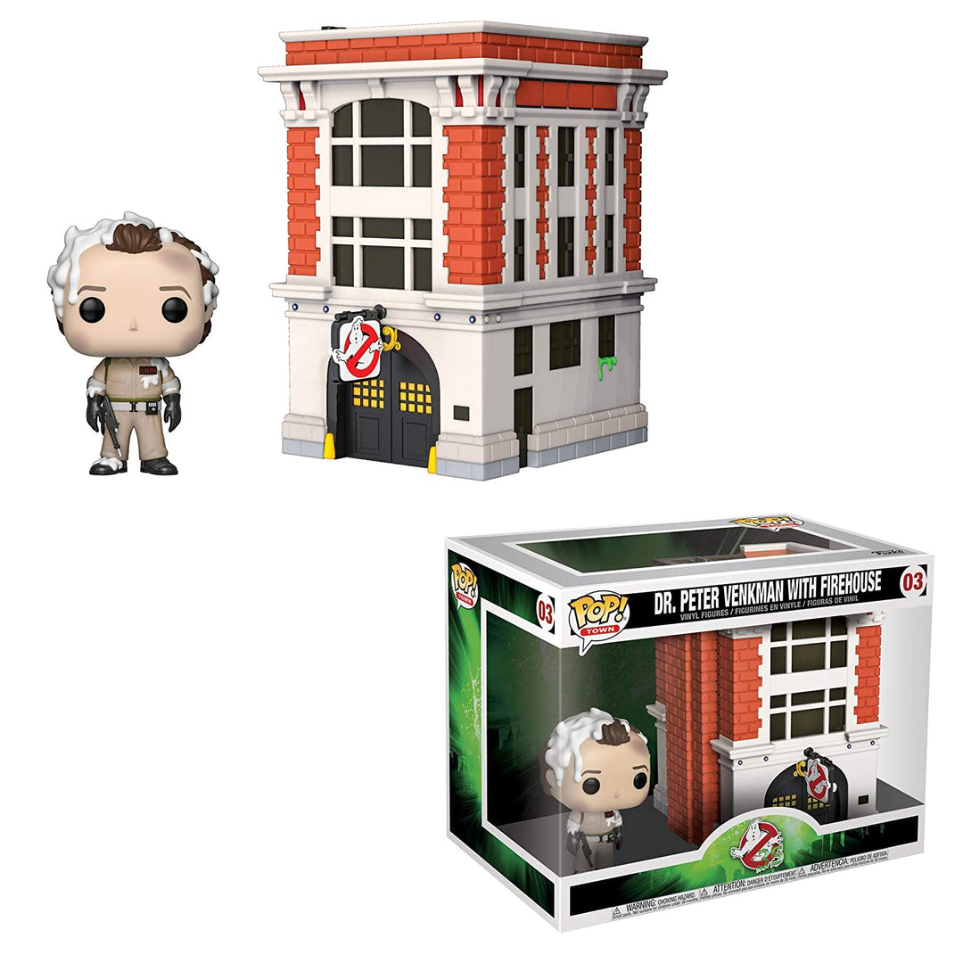 Funko Pop Town Movies: Ghostbusters Peter with House Vinyl Figure