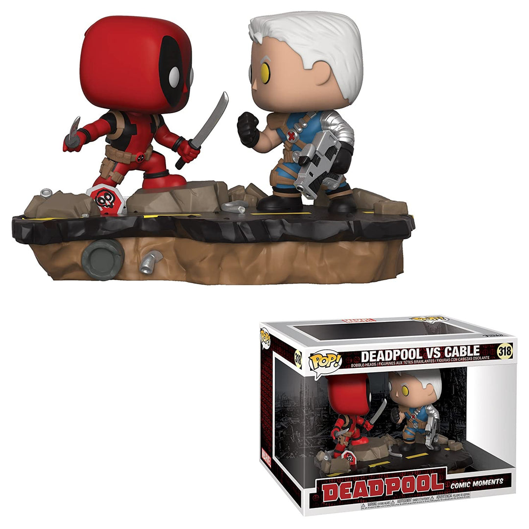 Funko Pop Marvel Comic Moments Deadpool Vs. Cable Vinyl Action Figure