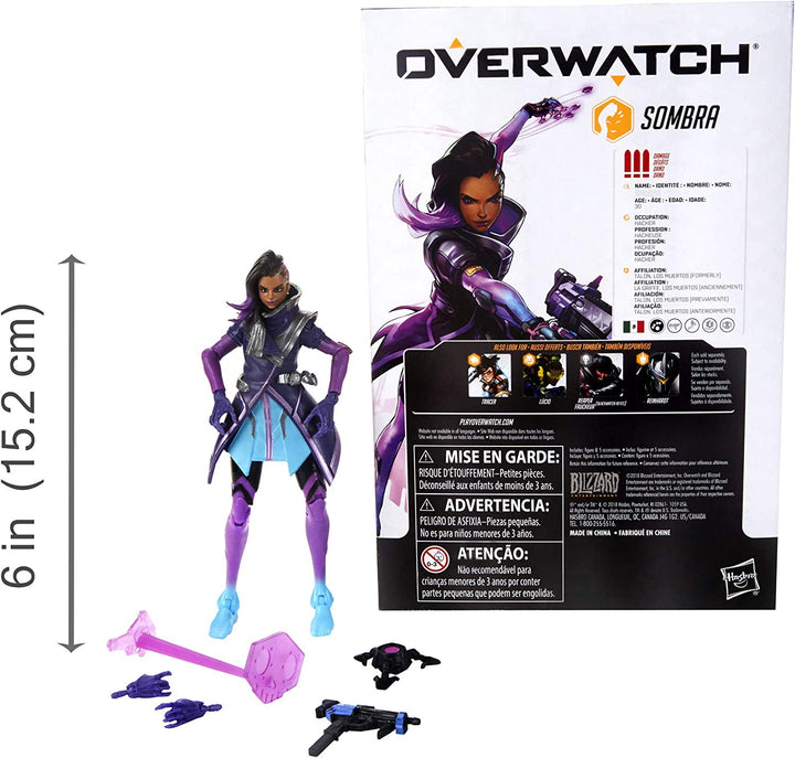 Hasbro Overwatch Ultimates Series Sombra 6" Collectible Action Figure