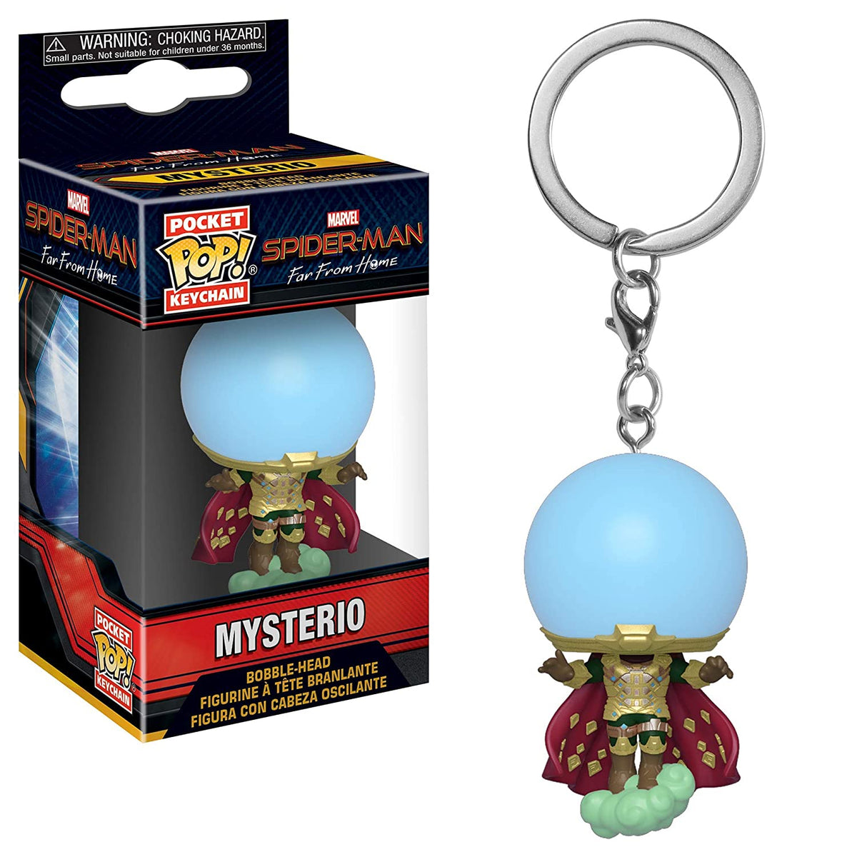 Funko Pop Keychain: Spider-Man Far from Home - Mysterio Vinyl Figure