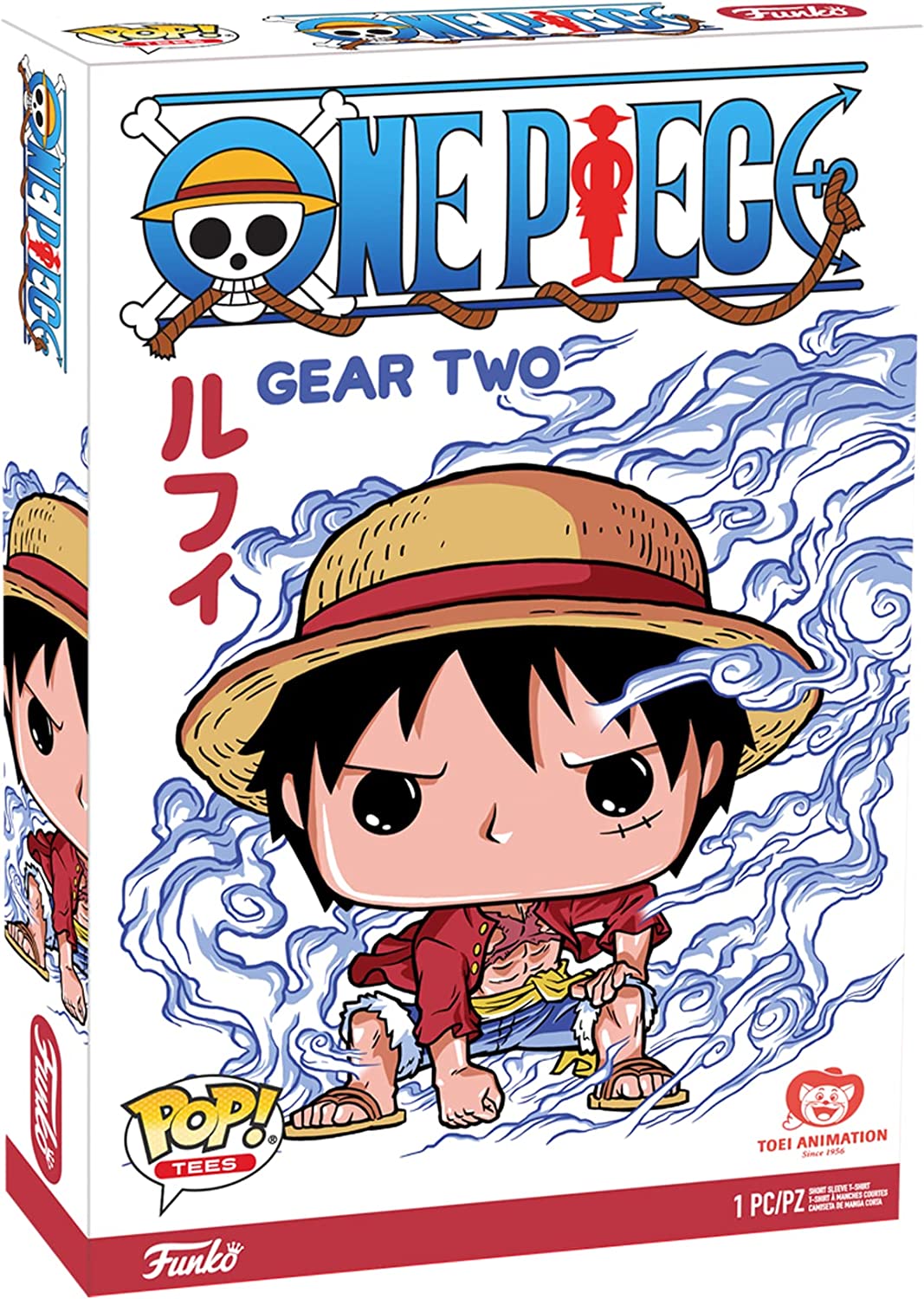 One Piece T-Shirt – Luffy Gear 2 Printed official merch