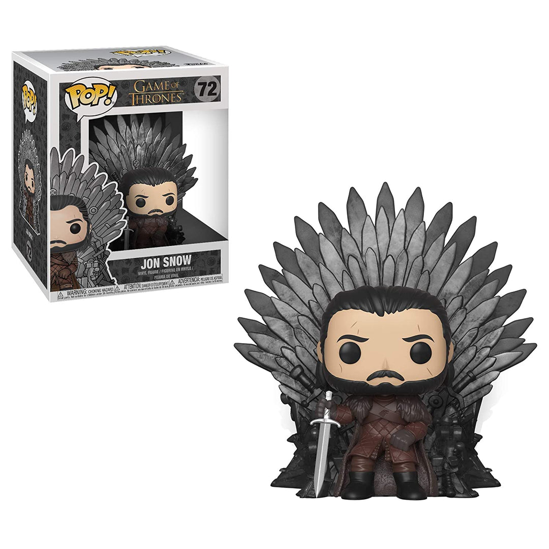 Funko Pop! Deluxe: Game of Thrones - Jon Snow Sitting On Iron Throne Vinyl Action Figure