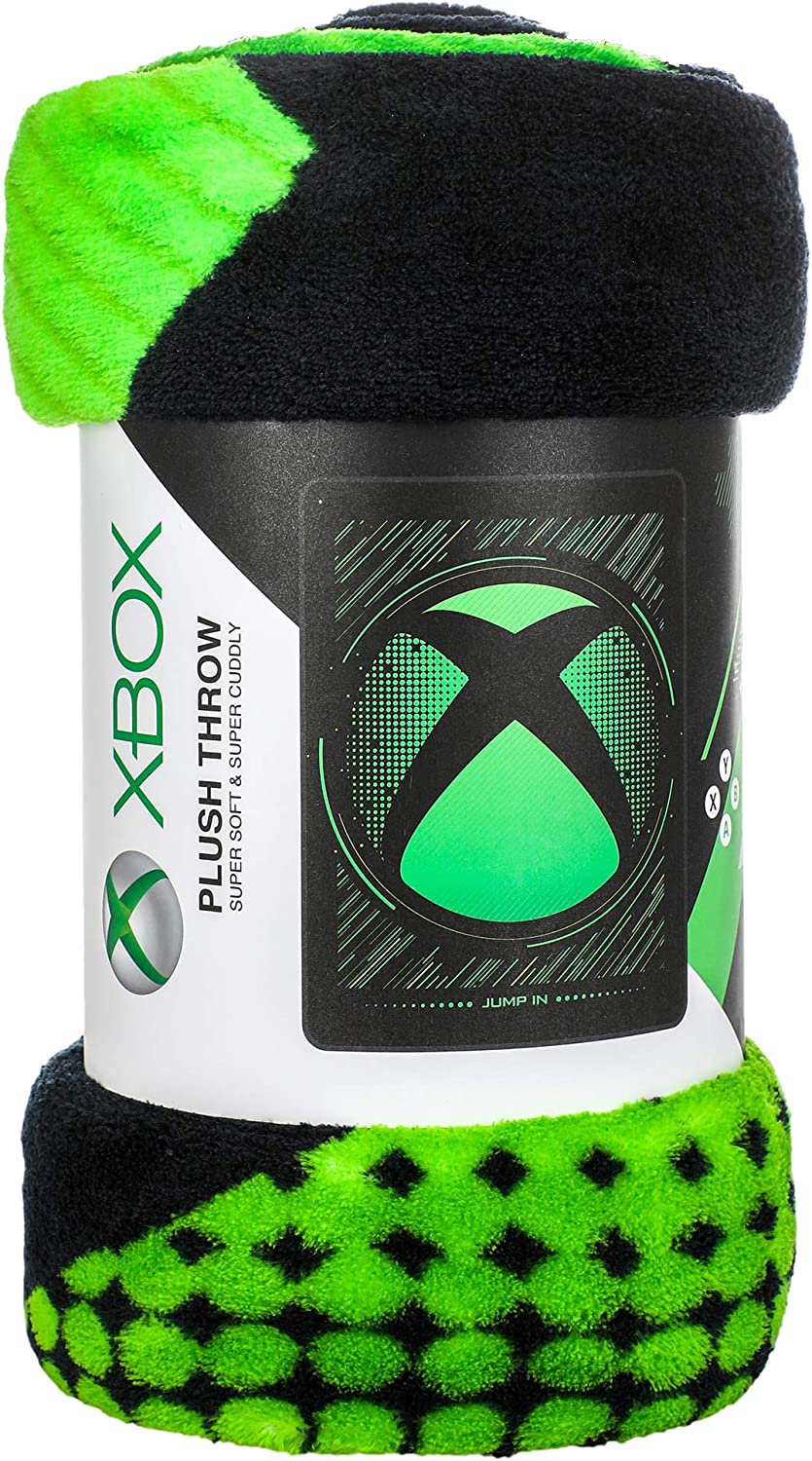 XBOX Logo Gamer Digital Fleece Throw Blanket 45in By 60in