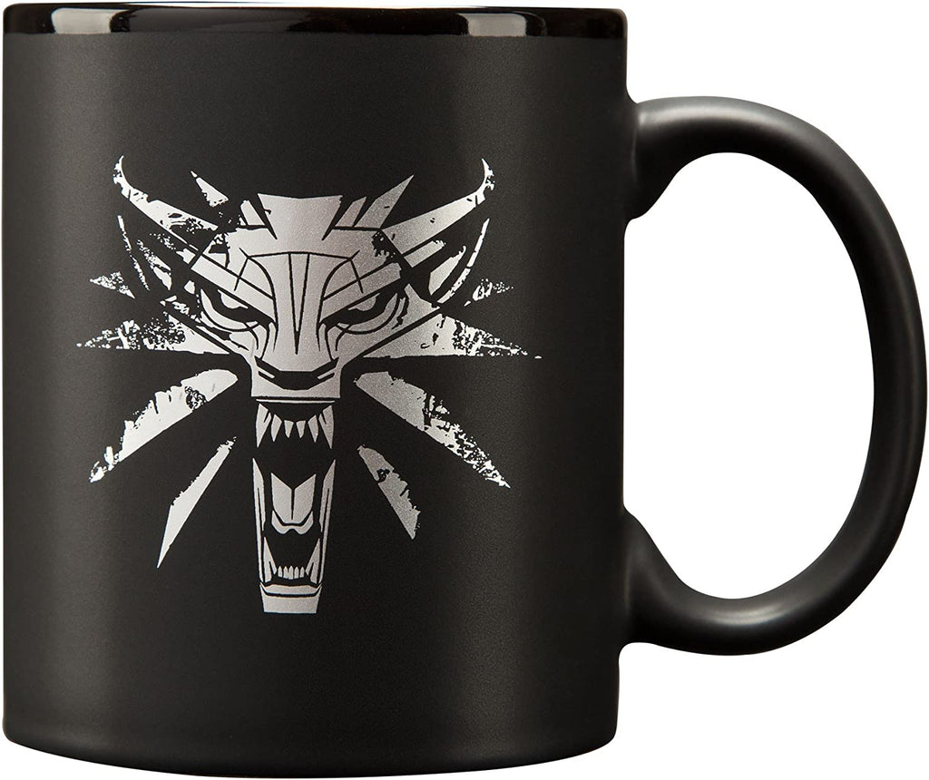The Witcher 3 White Wolf Medallion Ceramic Mug, 11 ounces