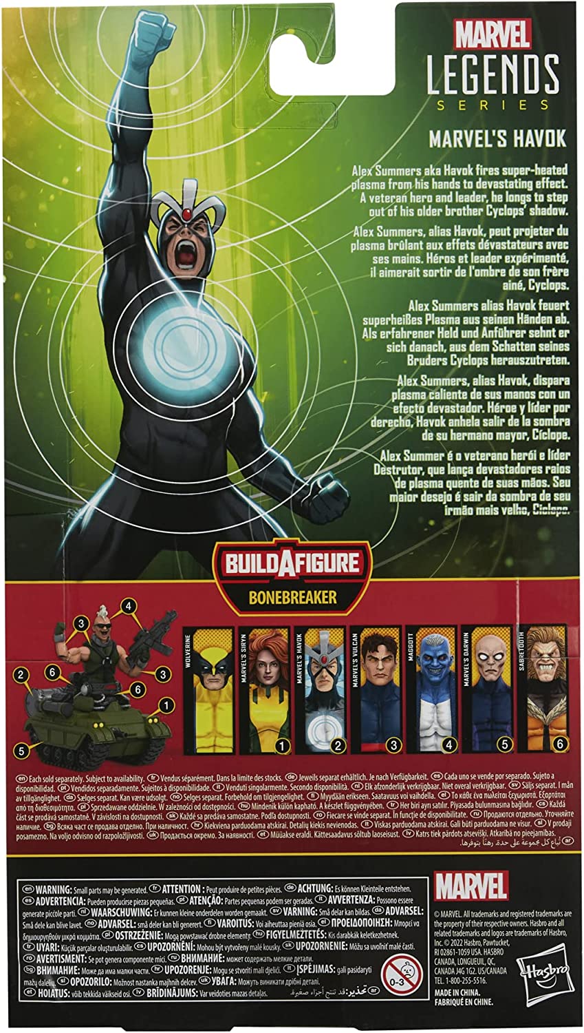 Hasbro Marvel Legends Series X-Men Havok Action Figure 6-inch Collectible