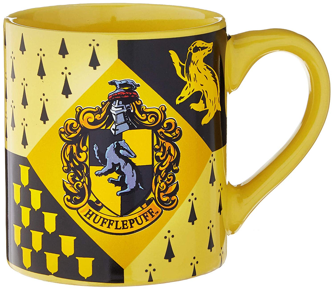 Harry Potter Hufflepuff House Crest Ceramic Mug 14-Ounces Silver Buffalo
