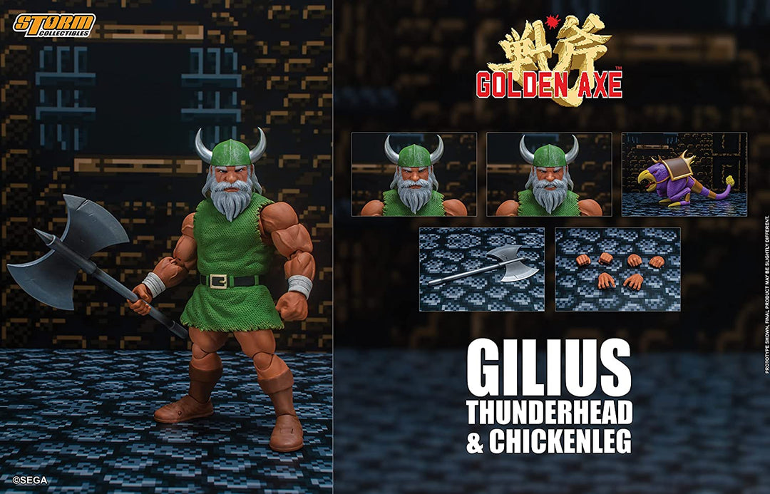 Storm Collectibles - Golden Axe - Gilius Thunderhead & Chicken Leg 1/12 Action Figure