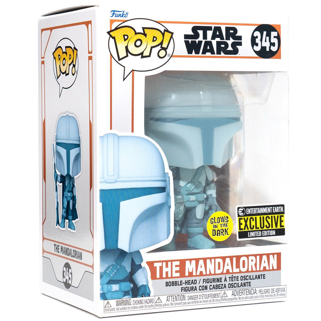 Funko Pop! Star Wars: The Mandalorian Hologram Glow-in-the-Dark Entertainment Earth Exclusive