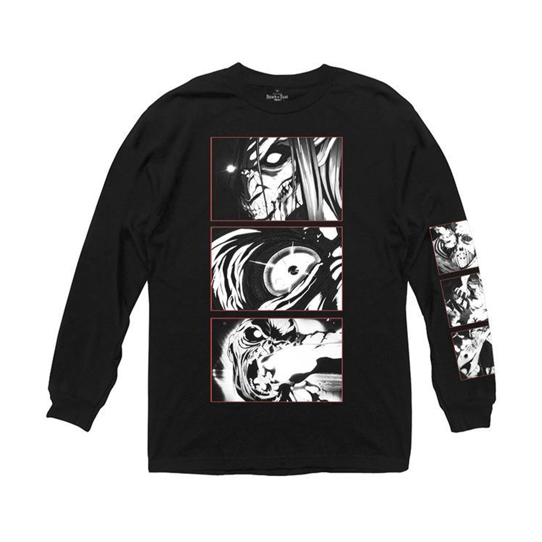 Attack On Titan A World At The Mercy Of Titans Officially Licensed Adult Long Sleeve T-Shirt