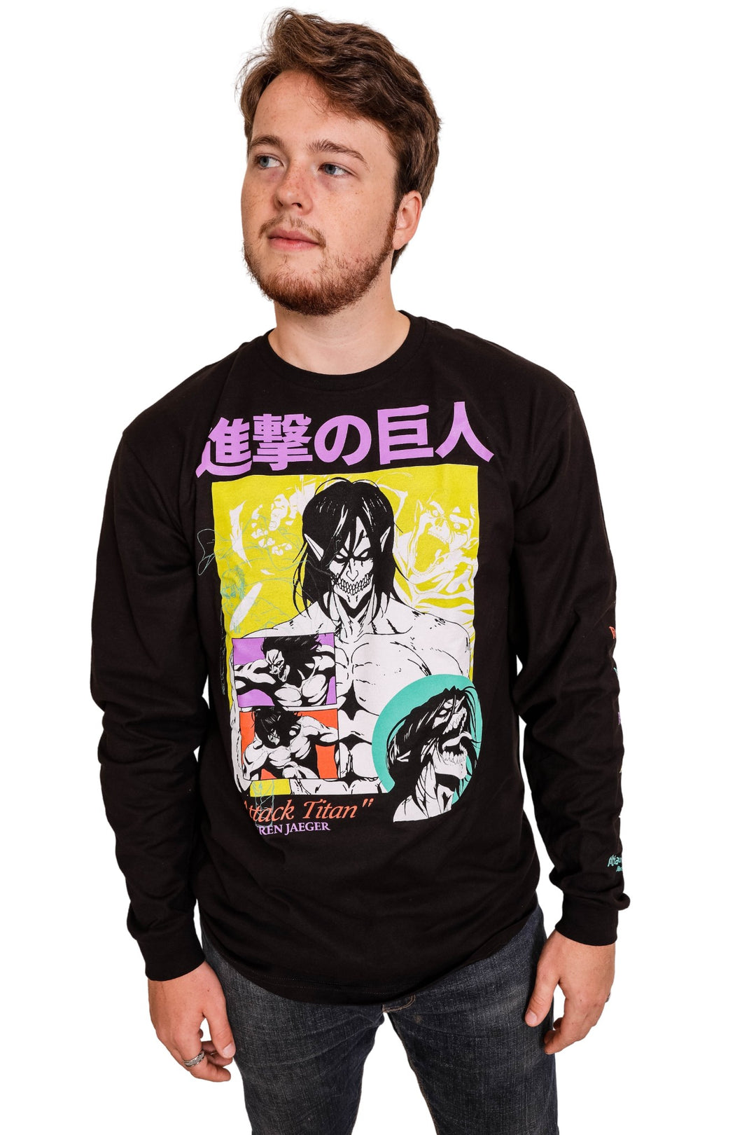 Attack On Titan Eren Jaeger Attack Titan Officially Licensed Adult Long Sleeve T-Shirt