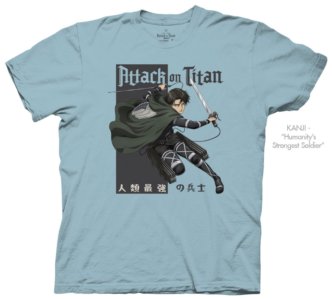 Attack On Titan Levi Ackerman Strongest Soldier Officially Licensed Adult T-Shirt