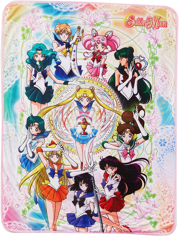 Sailor Moon Group Throw Blanket 46" X 60" Great Eastern Entertainment