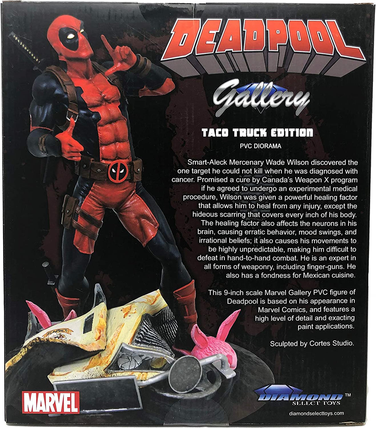 Diamond Select Toys Marvel Gallery: Taco Truck Deadpool PVC Diorama Figure