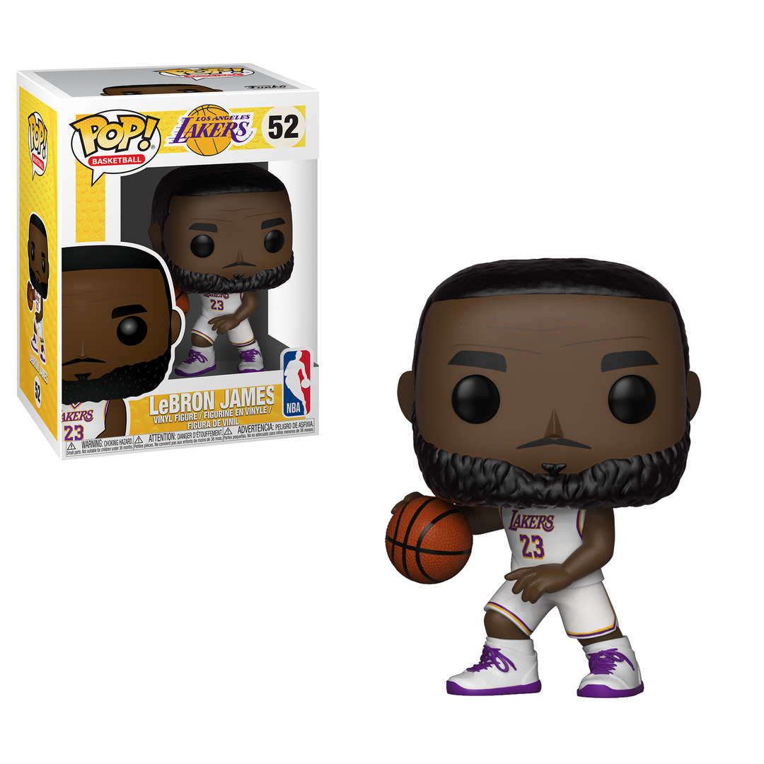 Funko Pop NBA LA Lakers LeBron James White Uniform Vinyl Figure