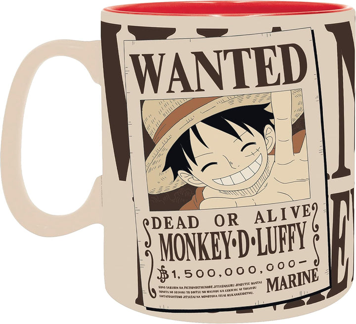One Piece Luffy Ceramic Coffee Tea Mug 16 Oz. & Absorbent Coaster Gift Set
