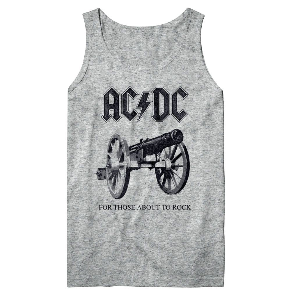 ACDC - About To Rock Again - Sleeveless - Heather - Adult - Tank Top