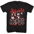 ACDC - Hth 2 Tone - Black Front Print Short Sleeve Solid Adult T-Shirt