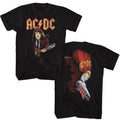 ACDC - Tour 96 - Black Front and Back Print Short Sleeve Solid Adult T-Shirt