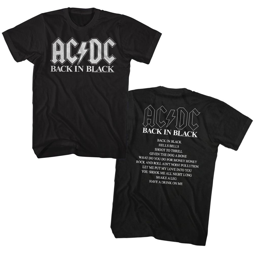 ACDC - Back In Black Album - Short Sleeve - Adult - T-Shirt